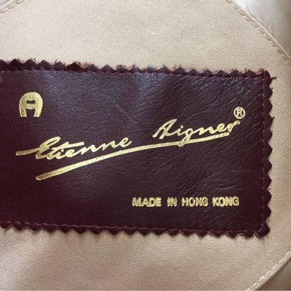 VINTAGE ÉTIENNE AIGNER EQUESTRIAN MAXI TRENCH COAT IN TAN - Picture 11 of 16